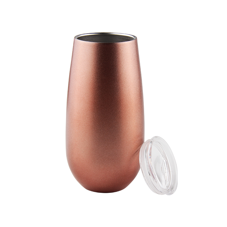 Rose Gold Bulk Travel Wine Tumbler Double Insulated Cups