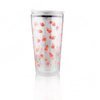Double Wall Glass Silk Printing Custom Beer Coffee Mugs Tea Water Cups