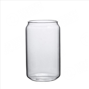 Amazon New Popular Selling Single Wall Cola Can Shape Borosilicate Made Glass Cup For Soda Sparkling Water Drinking