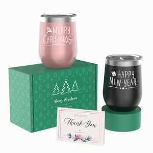 12oz Christmas Gift Set Wine Tumbler Promotion Sales,Best Product For Promotion And Stocks Product 