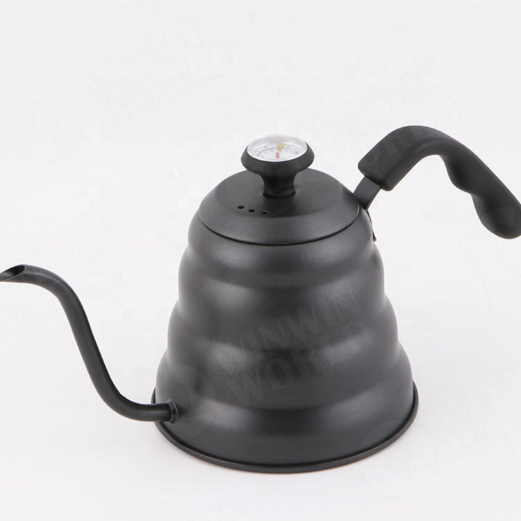 Hot Sale Different Capacity Coating Coffee Pot Stainless Steel Coffee Kettle Drip Electric Coffee Pot With Thermometer