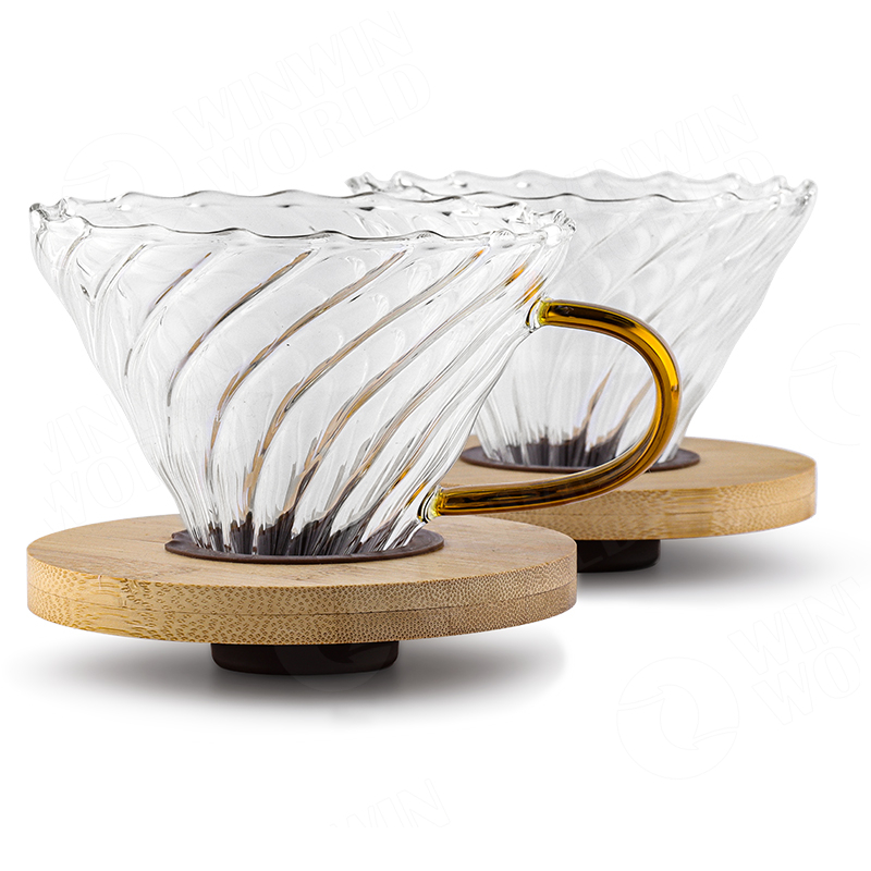New Well Designed Glass Transparent Coffee Maker Portable Hand Brewed Dripping Coffee Pot