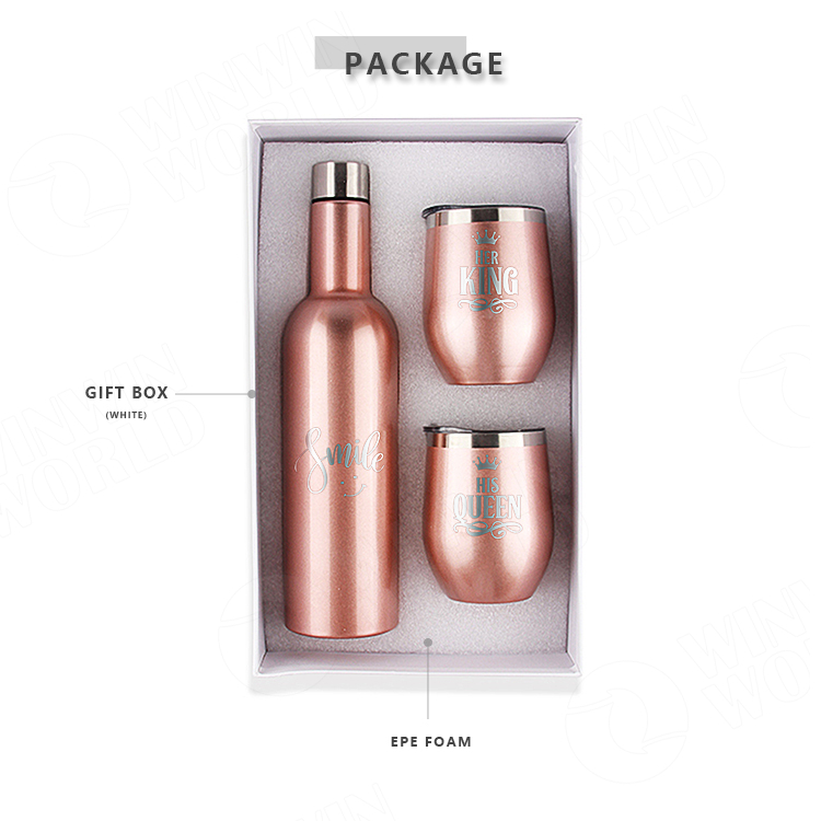 Fashionable Customized Stainless Steel Insulated Wine Coffee Tumbler Set in Bulk