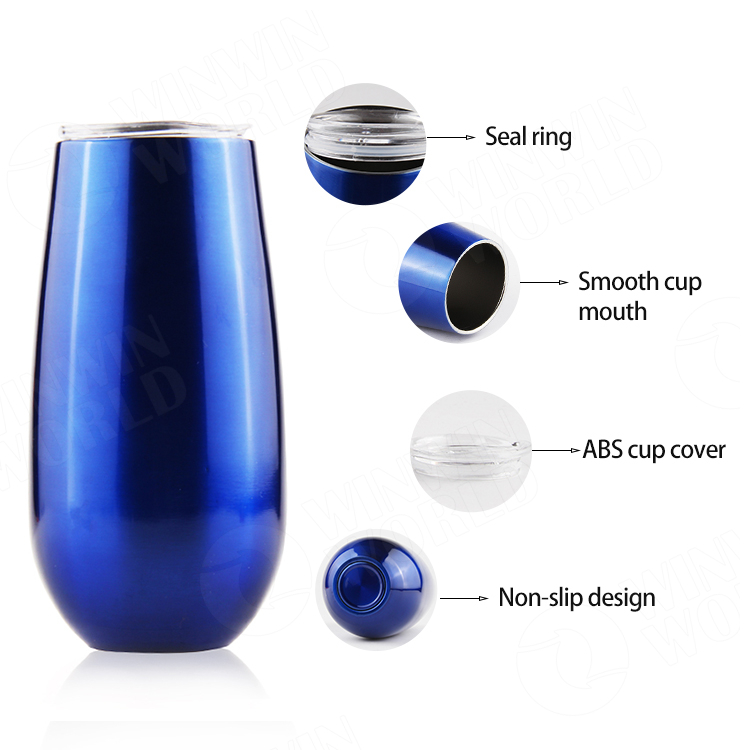 Hot Selling Stainless Steel Wine Tumbler Tea Drinking Cups with Lid