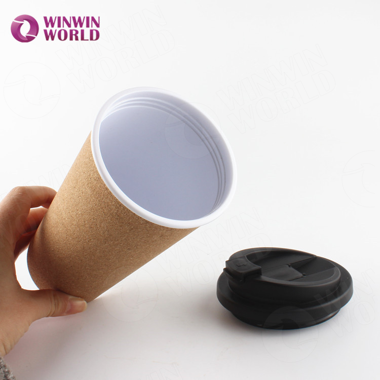 Eco Friendly Cork Made Natural Wood Cafetiere Personalised Name Cute Tumbler Cups Travel Mug