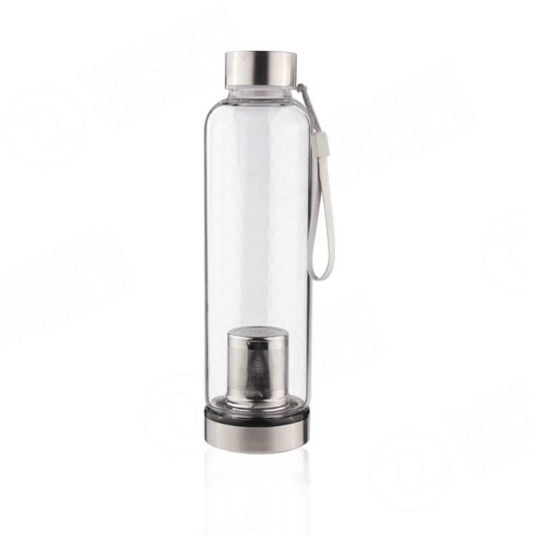 Designer Glassware Water Bottle with Filter Customized Glassware