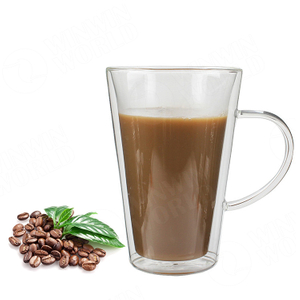 Food Grade Glass Tea Cups Coffee Cup Wine Glass Tumbler with Handle 