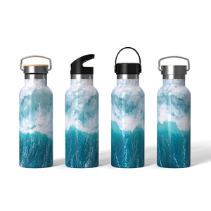 Coffee Mug Vacuum Insulated Stainless Steel Tumbler Cup Wooden with Lid And Handle Gifts for Men & Women
