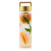 Best Summer Time Single Walled Glass Water Bottles Manufactures Wholesale Fruit Tea Brewing Bottles WIth Infuser