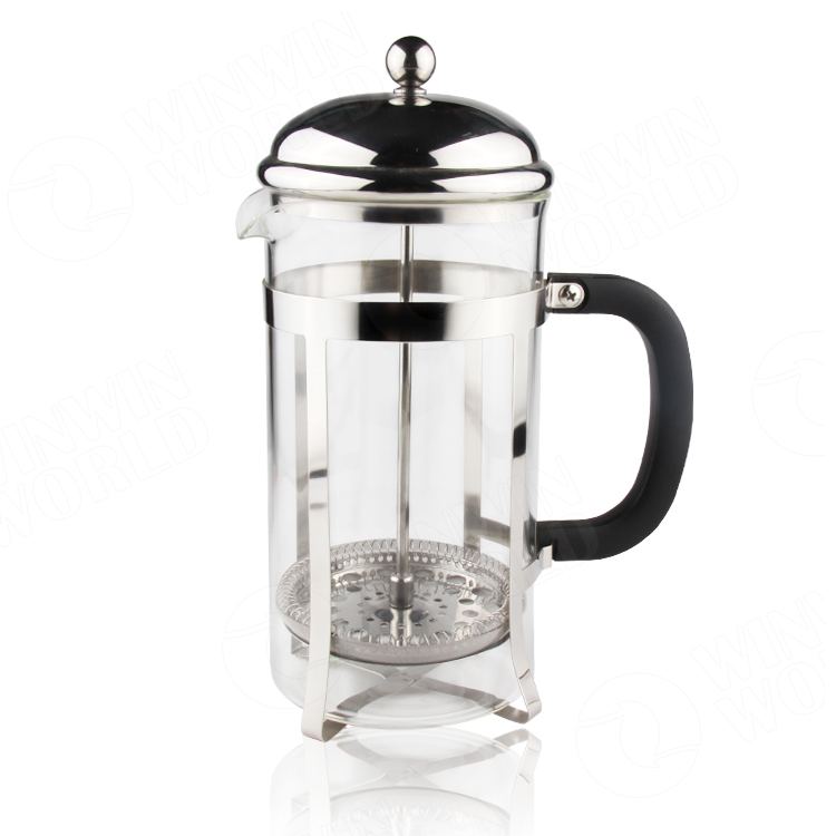 High Temperature Resistant Camping Stainless Steel Cafetiere Large French Press