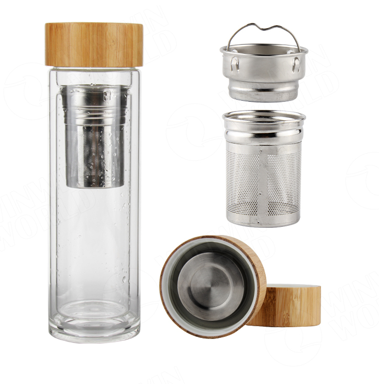 Amazon best selling cool reuseable bottles Fruit infuser sports hydro Cold Glass water bottle