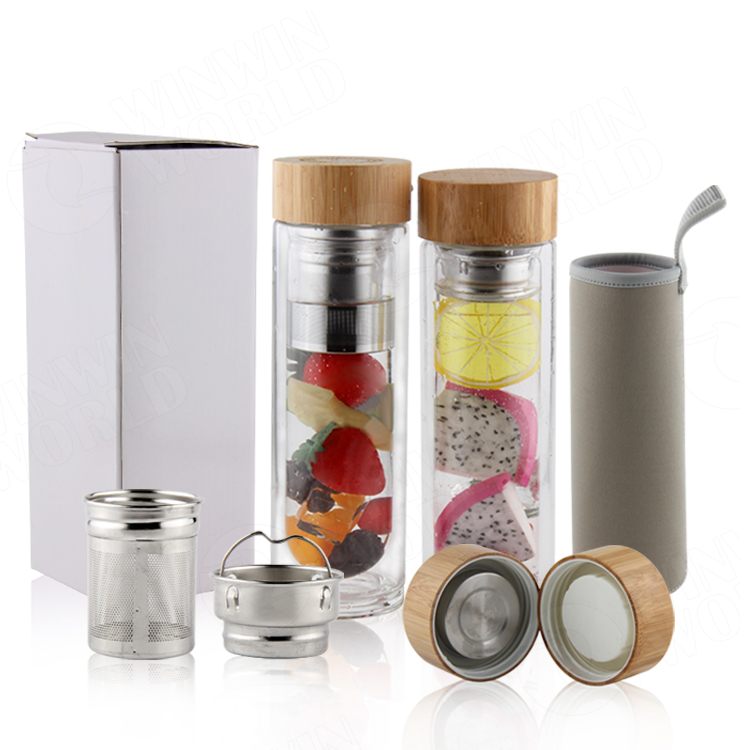 Double Walled Wide Mouth Glass Thermos Best Wholesale Flask Bottle For Coffee Tea Hot Drnks