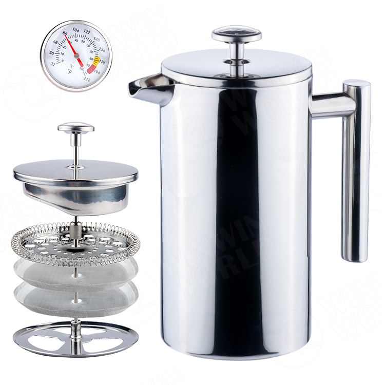 Private Label Large Best Stainless Vacuum Insulated French Press