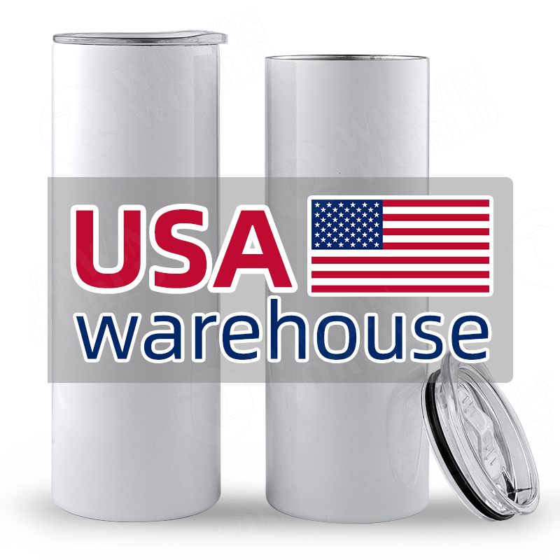 USA warehouse Sublimation Tumblers Skinny Tumbler Fast Delivery in 4~9 days