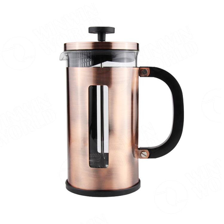 Private Label Best Glass Iced French Press Coffee Plunger Cup