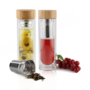 Amazon best selling cool reuseable bottles Fruit infuser sports hydro Cold Glass water bottle