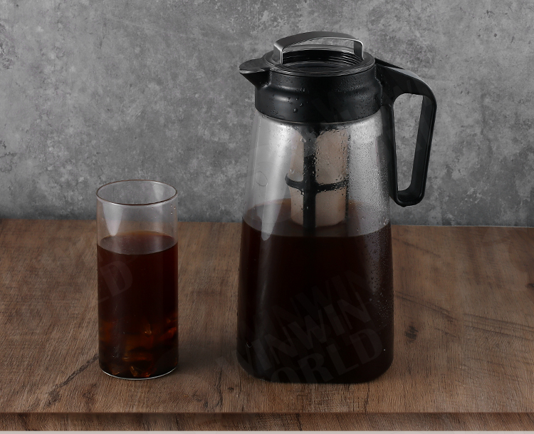 BPA Free Leak proof Tritan Cold Brew Iced Coffee Maker with Airtight Lid 